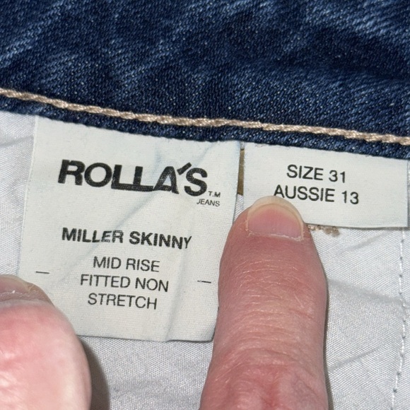 Rolla’s Miller Skinny Mid Rise Non Stretch Jeans - Picture 7 of 8